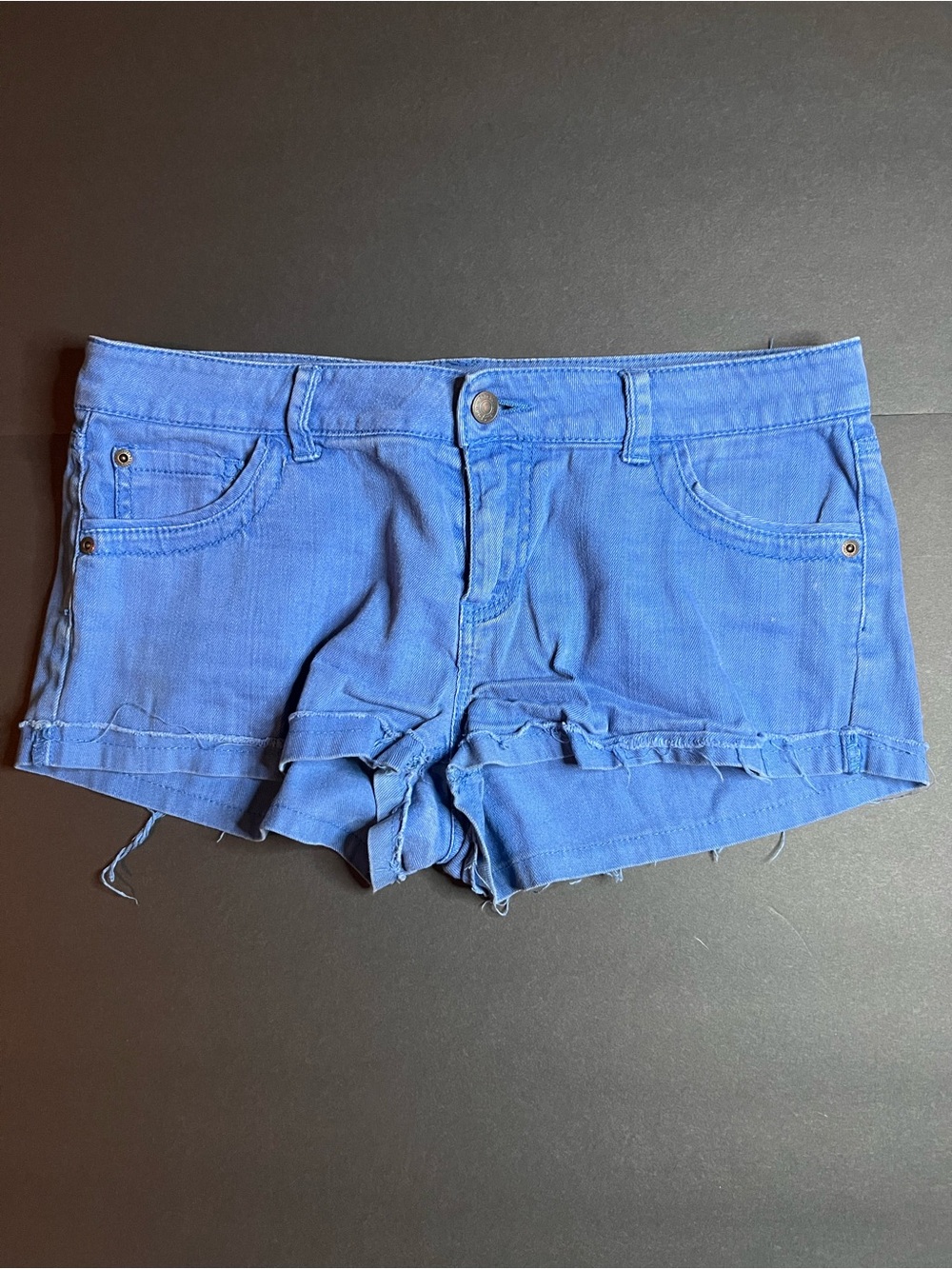 Forever 21 Blue Denim Low-Rise Jean Shorts